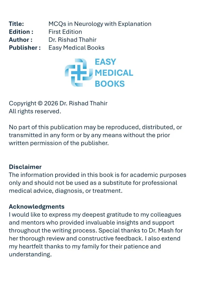 Easy medical books neurology mcq explanations ebook sample pages (2)